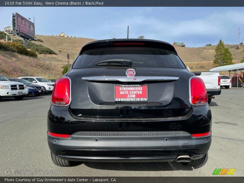 Nero Cinema (Black) / Black/Red 2016 Fiat 500X Easy