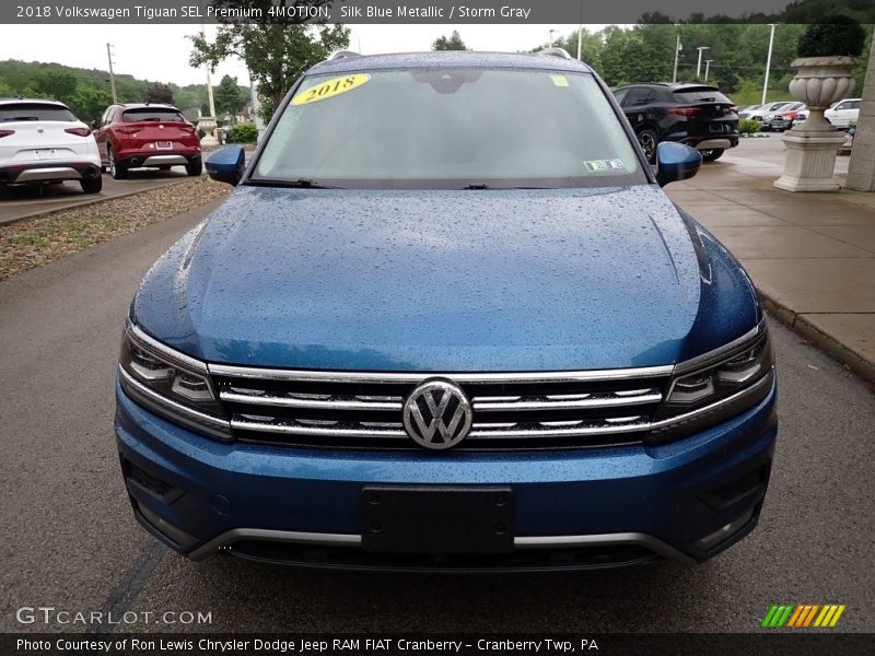 Silk Blue Metallic / Storm Gray 2018 Volkswagen Tiguan SEL Premium 4MOTION