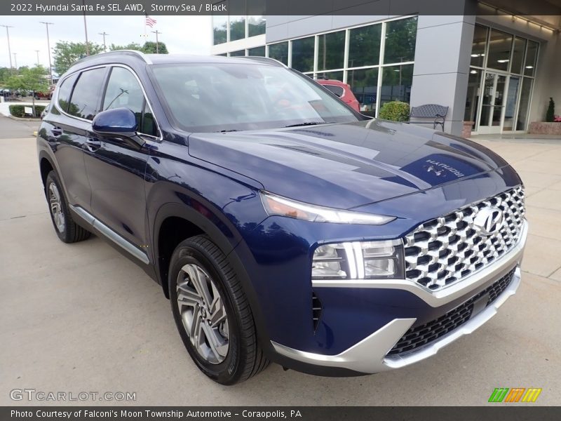 Stormy Sea / Black 2022 Hyundai Santa Fe SEL AWD