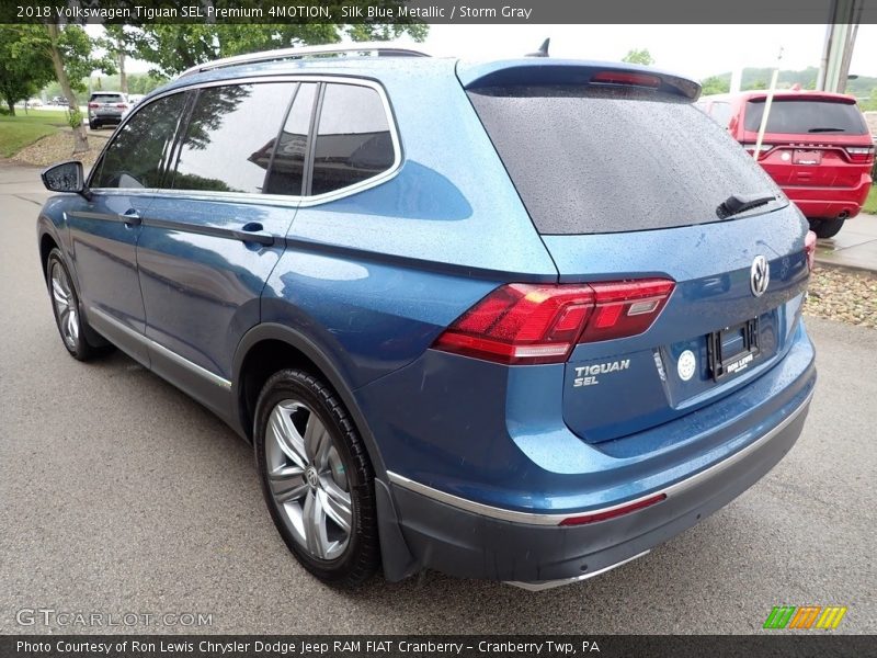 Silk Blue Metallic / Storm Gray 2018 Volkswagen Tiguan SEL Premium 4MOTION