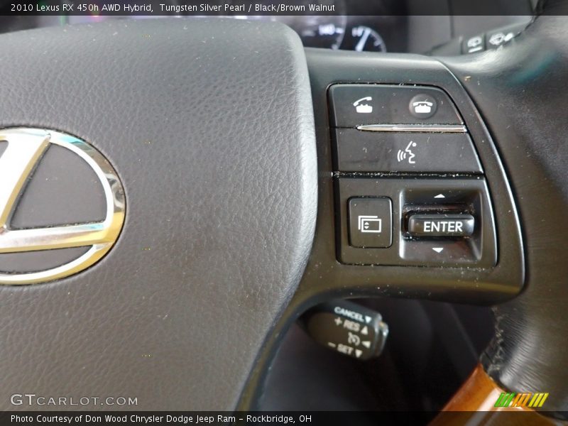 Tungsten Silver Pearl / Black/Brown Walnut 2010 Lexus RX 450h AWD Hybrid
