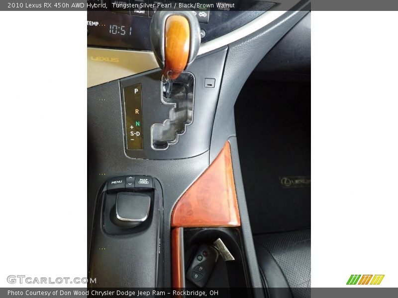 Tungsten Silver Pearl / Black/Brown Walnut 2010 Lexus RX 450h AWD Hybrid