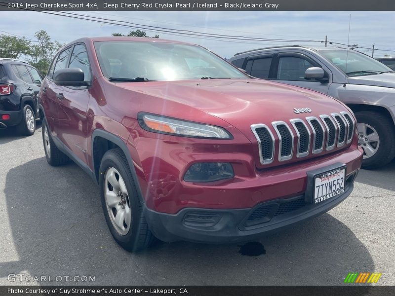 Deep Cherry Red Crystal Pearl / Iceland - Black/Iceland Gray 2014 Jeep Cherokee Sport 4x4