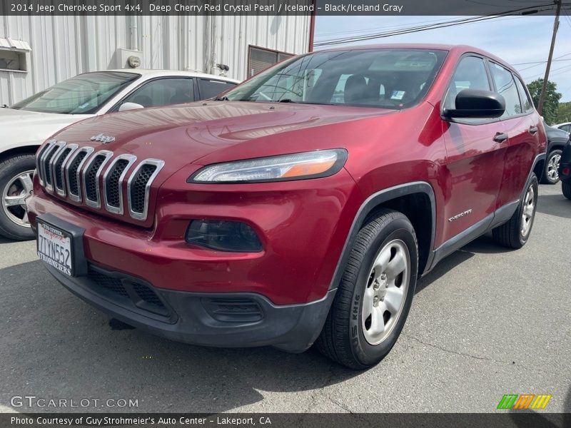 Deep Cherry Red Crystal Pearl / Iceland - Black/Iceland Gray 2014 Jeep Cherokee Sport 4x4