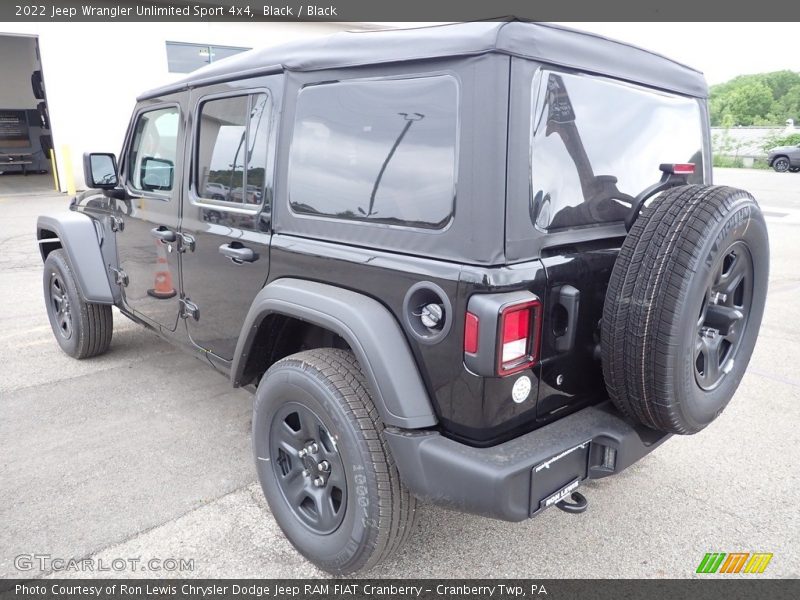 Black / Black 2022 Jeep Wrangler Unlimited Sport 4x4