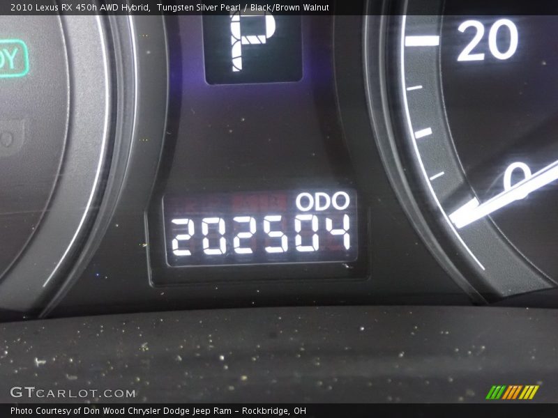 Tungsten Silver Pearl / Black/Brown Walnut 2010 Lexus RX 450h AWD Hybrid