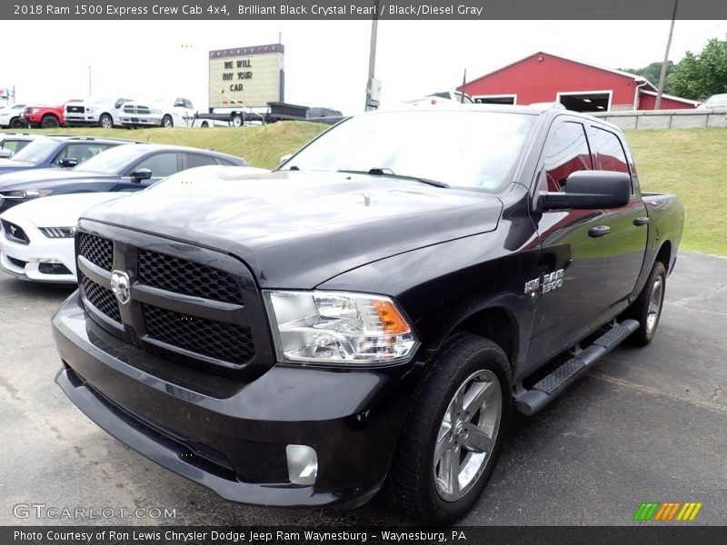Brilliant Black Crystal Pearl / Black/Diesel Gray 2018 Ram 1500 Express Crew Cab 4x4