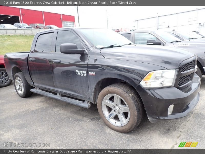 Brilliant Black Crystal Pearl / Black/Diesel Gray 2018 Ram 1500 Express Crew Cab 4x4