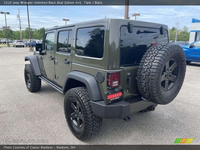 Tank / Black 2016 Jeep Wrangler Unlimited Black Bear Edition 4x4
