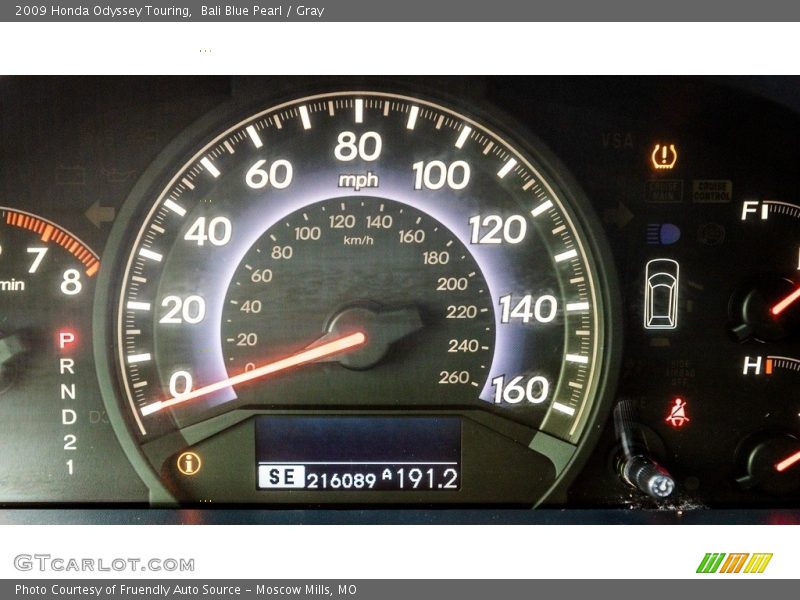 Bali Blue Pearl / Gray 2009 Honda Odyssey Touring