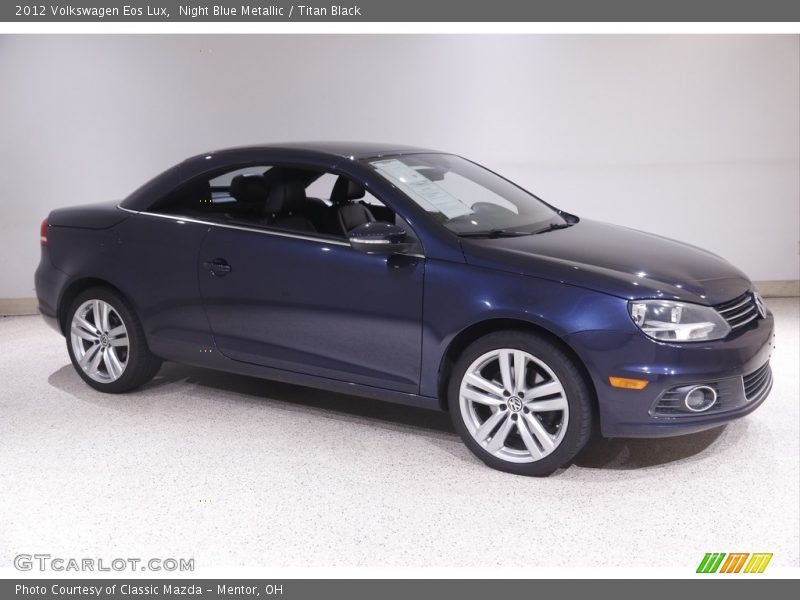 Night Blue Metallic / Titan Black 2012 Volkswagen Eos Lux