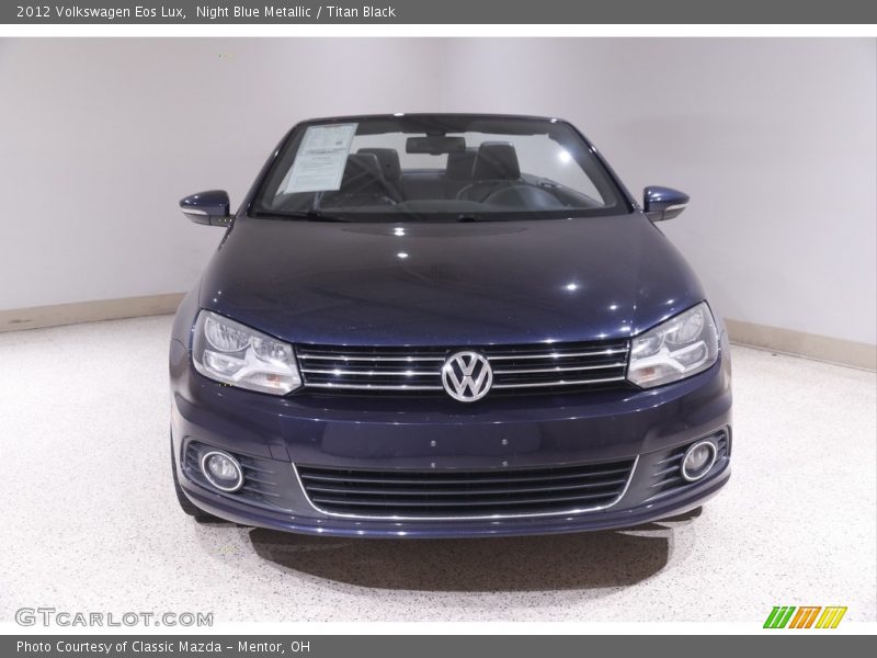 Night Blue Metallic / Titan Black 2012 Volkswagen Eos Lux