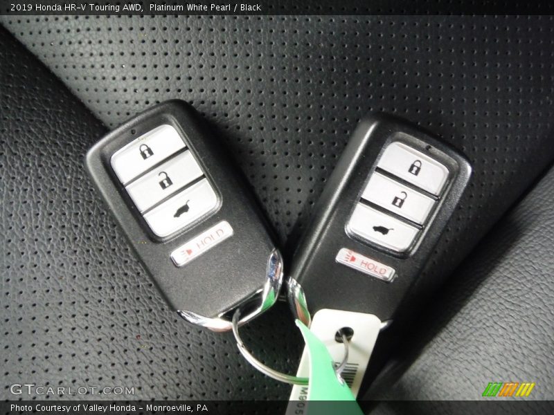 Platinum White Pearl / Black 2019 Honda HR-V Touring AWD
