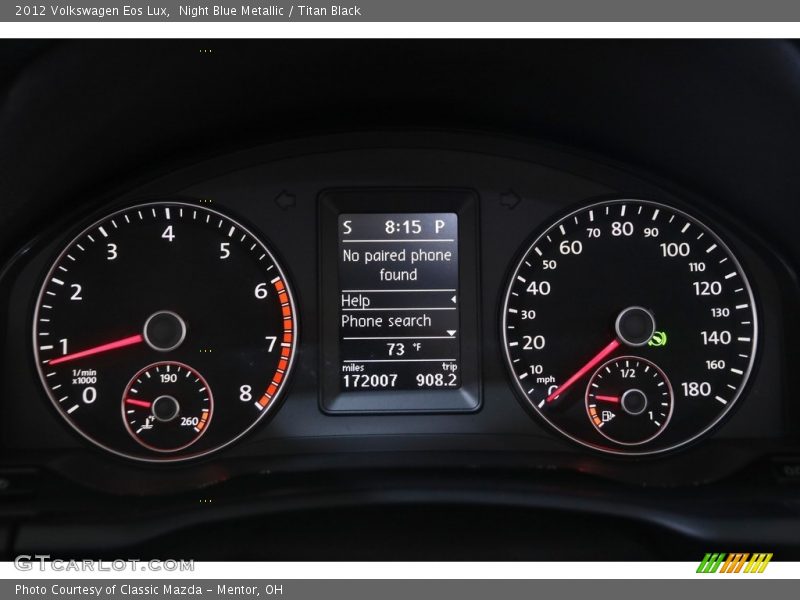 Night Blue Metallic / Titan Black 2012 Volkswagen Eos Lux
