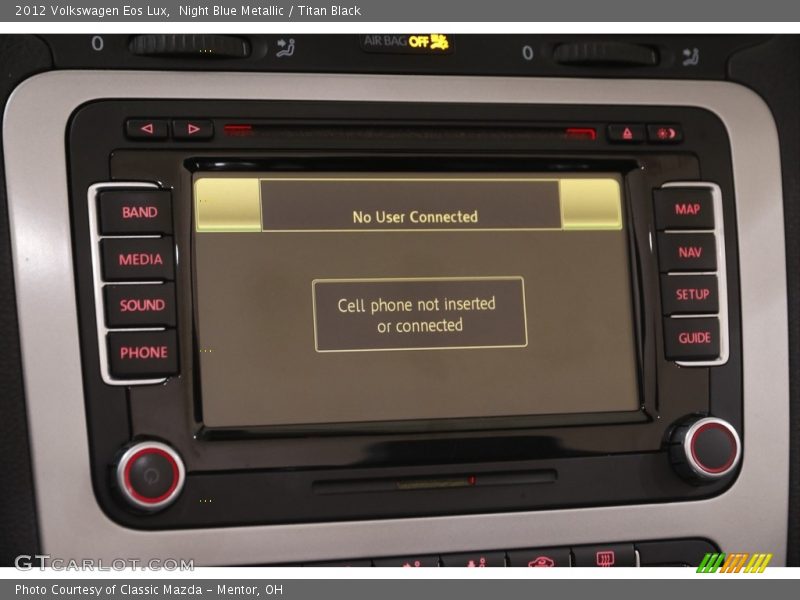 Night Blue Metallic / Titan Black 2012 Volkswagen Eos Lux