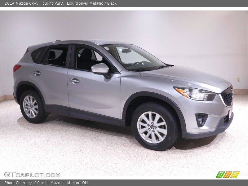 Liquid Silver Metallic / Black 2014 Mazda CX-5 Touring AWD