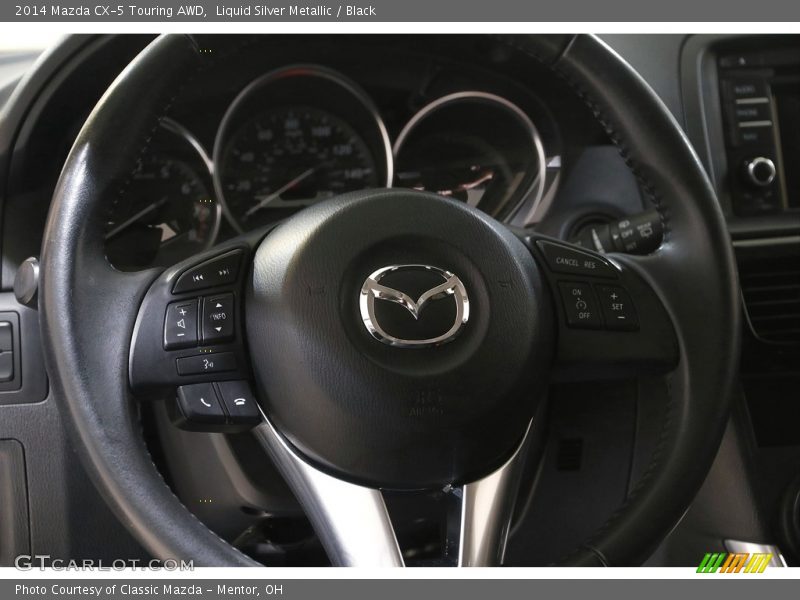 Liquid Silver Metallic / Black 2014 Mazda CX-5 Touring AWD
