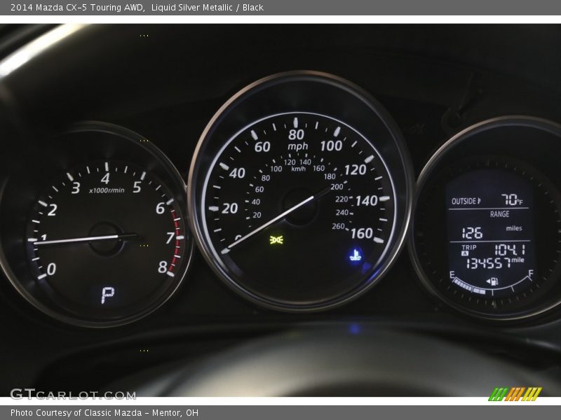 Liquid Silver Metallic / Black 2014 Mazda CX-5 Touring AWD