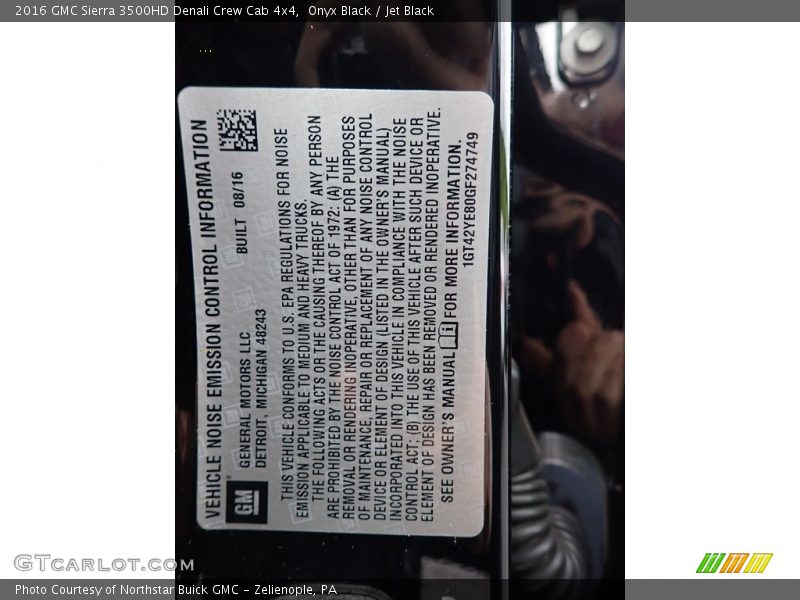 Onyx Black / Jet Black 2016 GMC Sierra 3500HD Denali Crew Cab 4x4