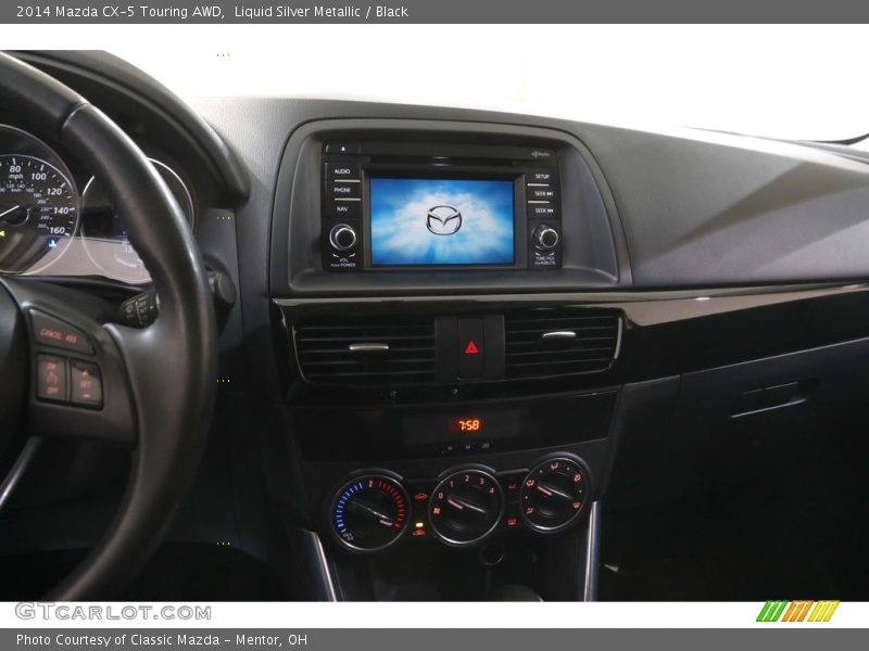 Liquid Silver Metallic / Black 2014 Mazda CX-5 Touring AWD