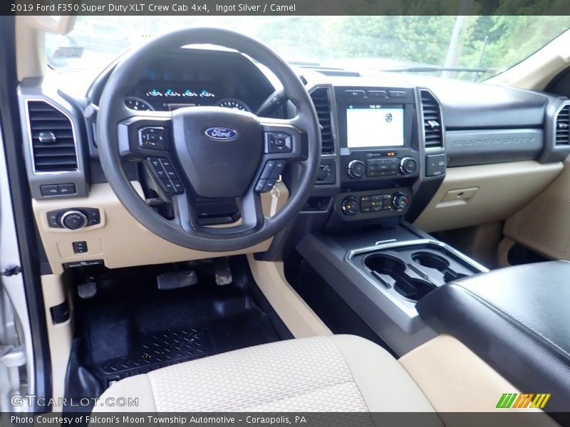 Ingot Silver / Camel 2019 Ford F350 Super Duty XLT Crew Cab 4x4