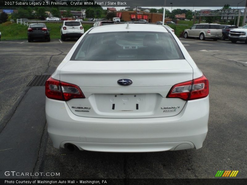 Crystal White Pearl / Slate Black 2017 Subaru Legacy 2.5i Premium