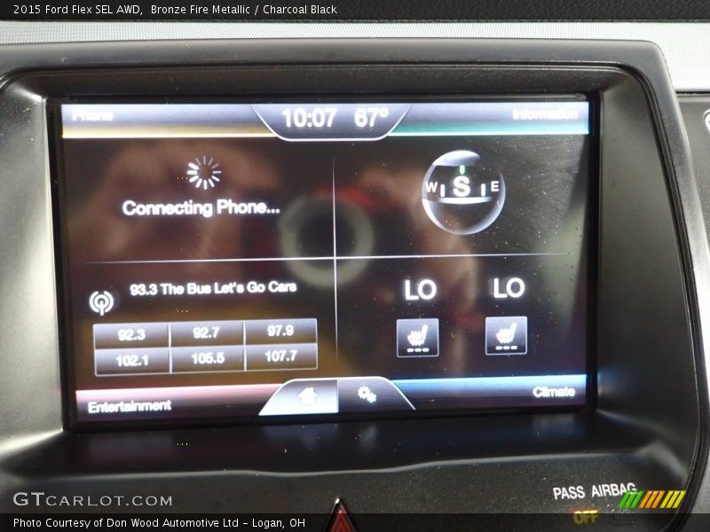 Bronze Fire Metallic / Charcoal Black 2015 Ford Flex SEL AWD