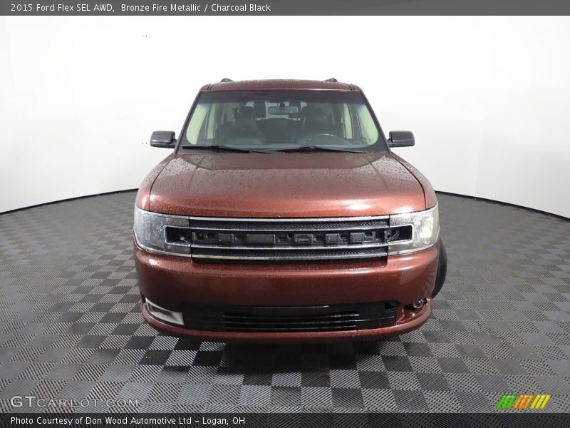 Bronze Fire Metallic / Charcoal Black 2015 Ford Flex SEL AWD