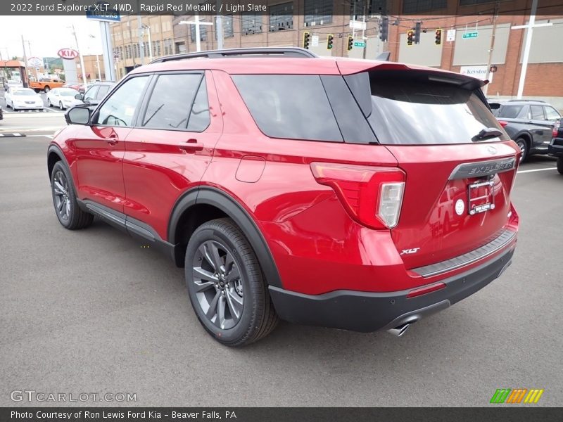 Rapid Red Metallic / Light Slate 2022 Ford Explorer XLT 4WD