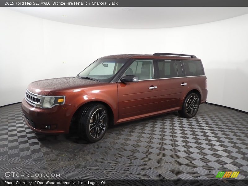 Bronze Fire Metallic / Charcoal Black 2015 Ford Flex SEL AWD