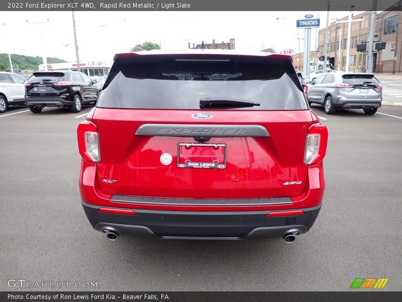 Rapid Red Metallic / Light Slate 2022 Ford Explorer XLT 4WD