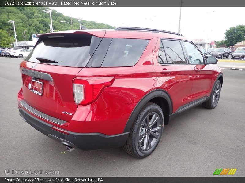 Rapid Red Metallic / Light Slate 2022 Ford Explorer XLT 4WD