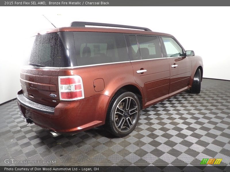 Bronze Fire Metallic / Charcoal Black 2015 Ford Flex SEL AWD