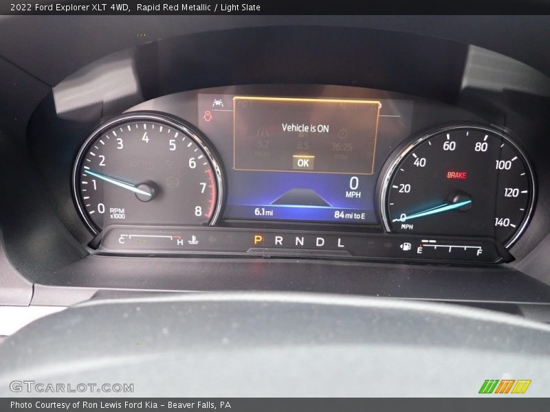 Rapid Red Metallic / Light Slate 2022 Ford Explorer XLT 4WD