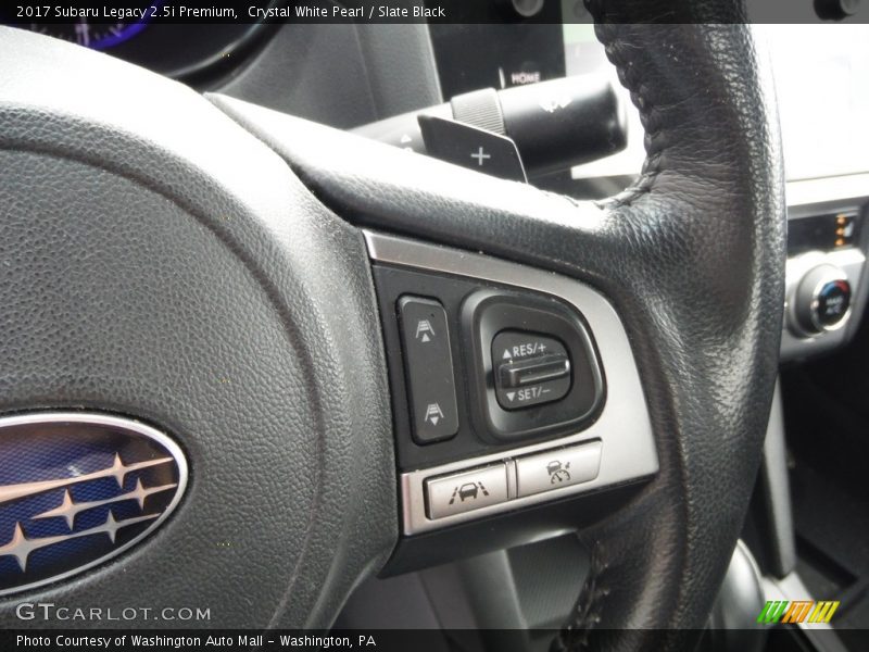 Crystal White Pearl / Slate Black 2017 Subaru Legacy 2.5i Premium