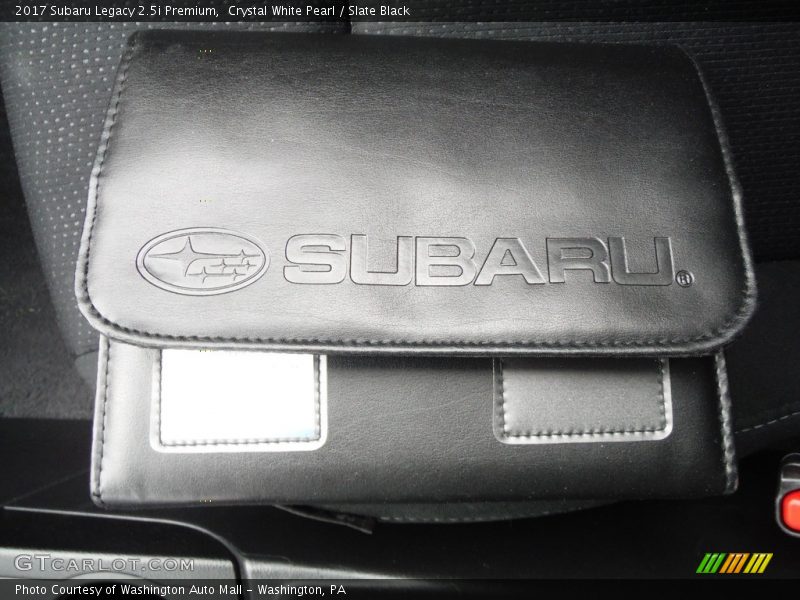 Crystal White Pearl / Slate Black 2017 Subaru Legacy 2.5i Premium