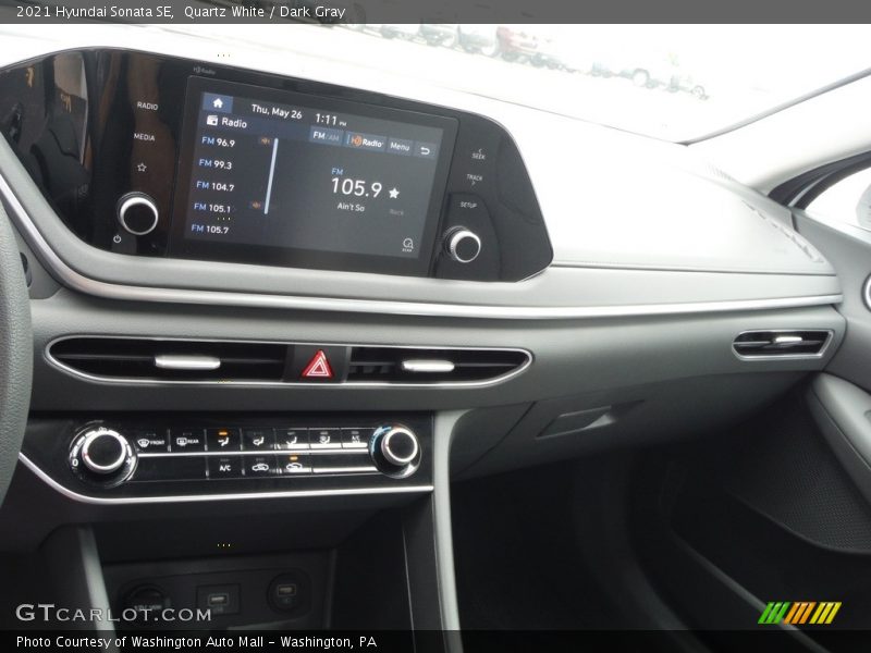 Quartz White / Dark Gray 2021 Hyundai Sonata SE