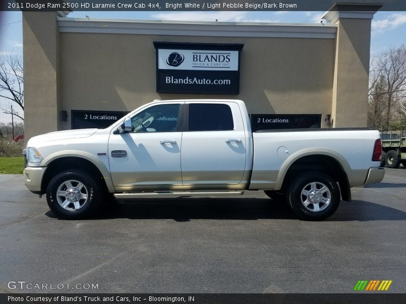 Bright White / Light Pebble Beige/Bark Brown 2011 Dodge Ram 2500 HD Laramie Crew Cab 4x4
