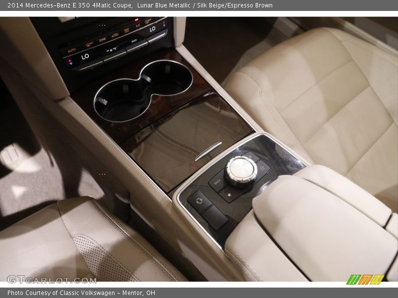 Lunar Blue Metallic / Silk Beige/Espresso Brown 2014 Mercedes-Benz E 350 4Matic Coupe