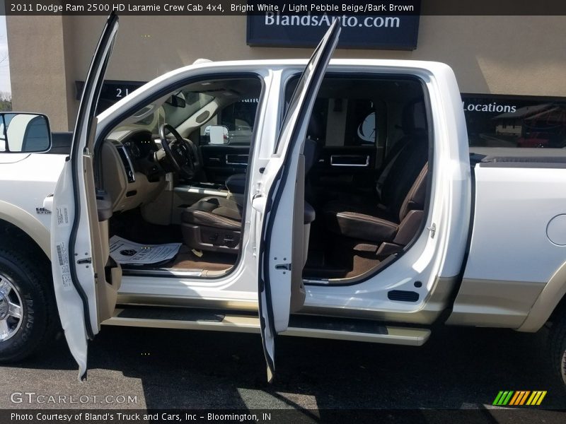 Bright White / Light Pebble Beige/Bark Brown 2011 Dodge Ram 2500 HD Laramie Crew Cab 4x4