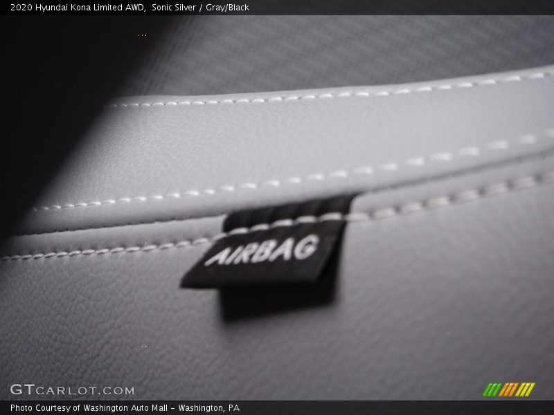 Sonic Silver / Gray/Black 2020 Hyundai Kona Limited AWD