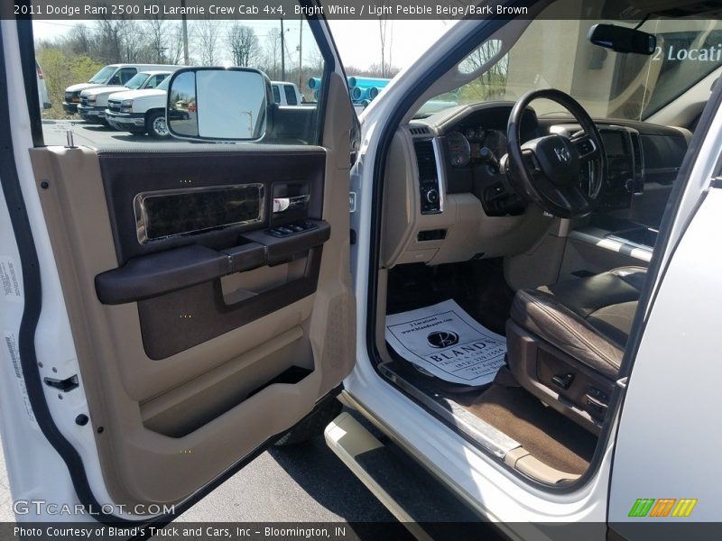 Bright White / Light Pebble Beige/Bark Brown 2011 Dodge Ram 2500 HD Laramie Crew Cab 4x4