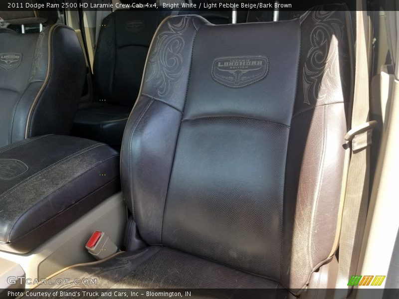 Bright White / Light Pebble Beige/Bark Brown 2011 Dodge Ram 2500 HD Laramie Crew Cab 4x4