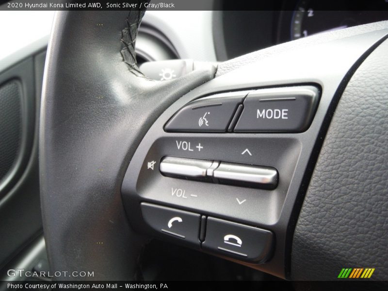 Sonic Silver / Gray/Black 2020 Hyundai Kona Limited AWD