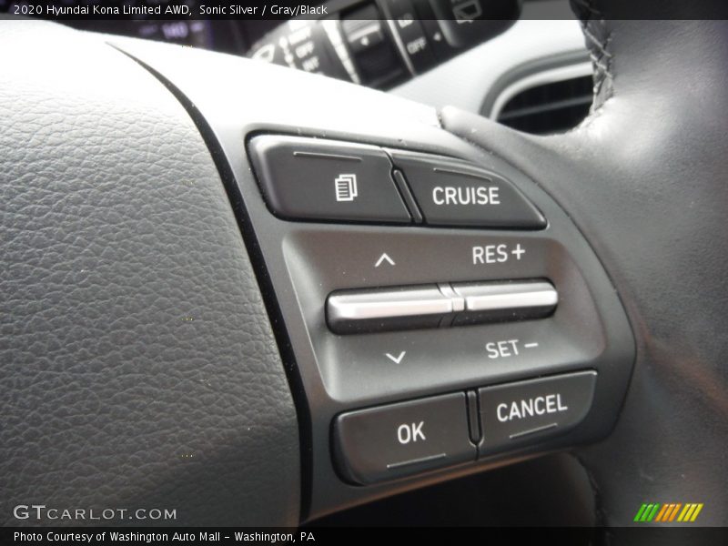 Sonic Silver / Gray/Black 2020 Hyundai Kona Limited AWD