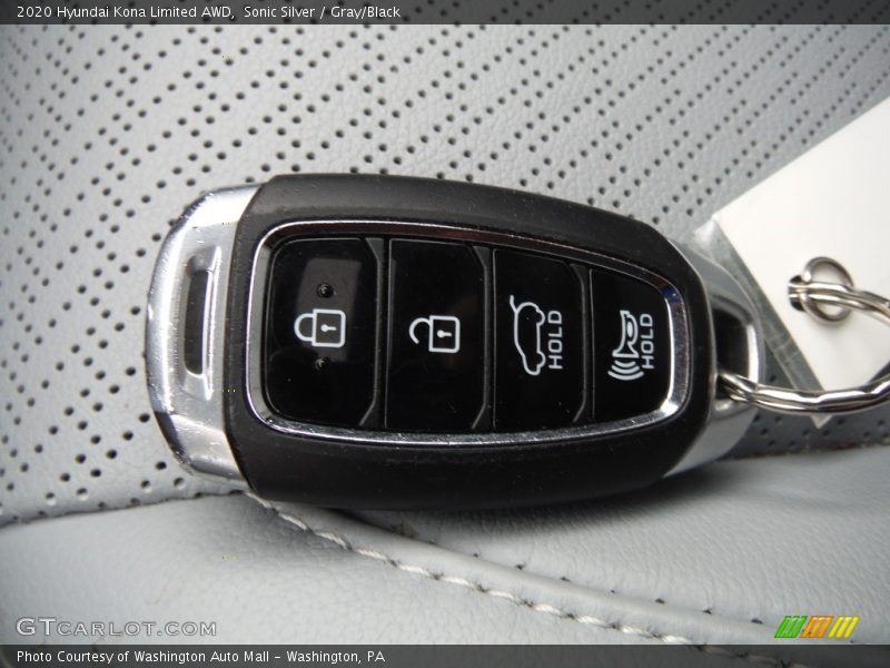 Sonic Silver / Gray/Black 2020 Hyundai Kona Limited AWD