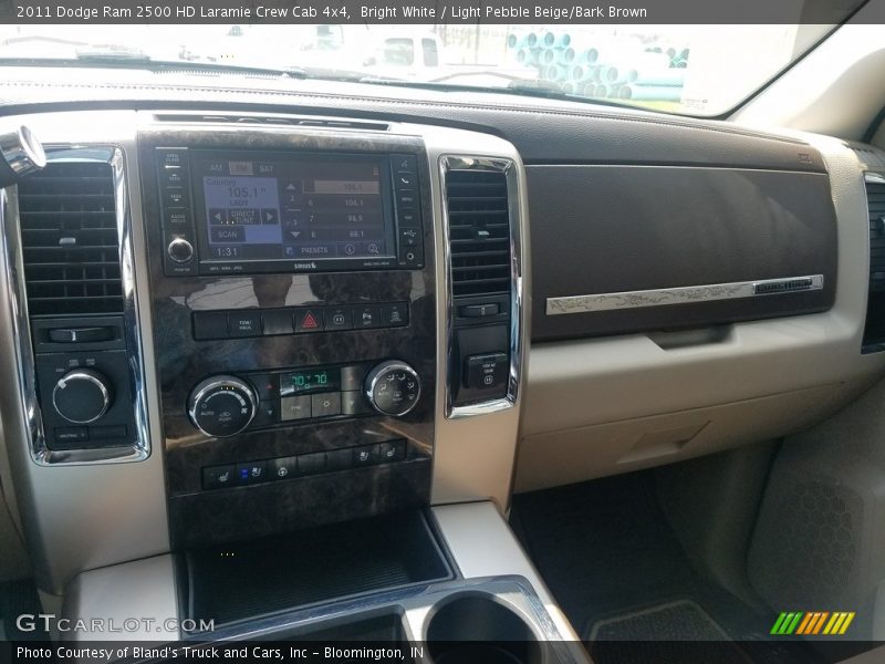 Bright White / Light Pebble Beige/Bark Brown 2011 Dodge Ram 2500 HD Laramie Crew Cab 4x4