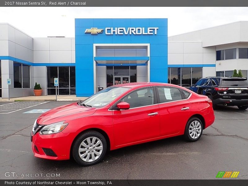 Red Alert / Charcoal 2017 Nissan Sentra SV