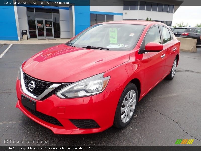 Red Alert / Charcoal 2017 Nissan Sentra SV