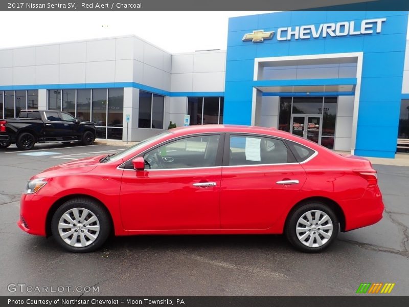 Red Alert / Charcoal 2017 Nissan Sentra SV